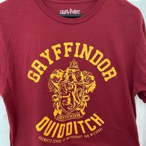 Large Harry Potter t-shirt, GAYFFINDOR QUIDDITCH,  maybe worn twice